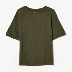LOFT Outlet Lace Sleeve Tee